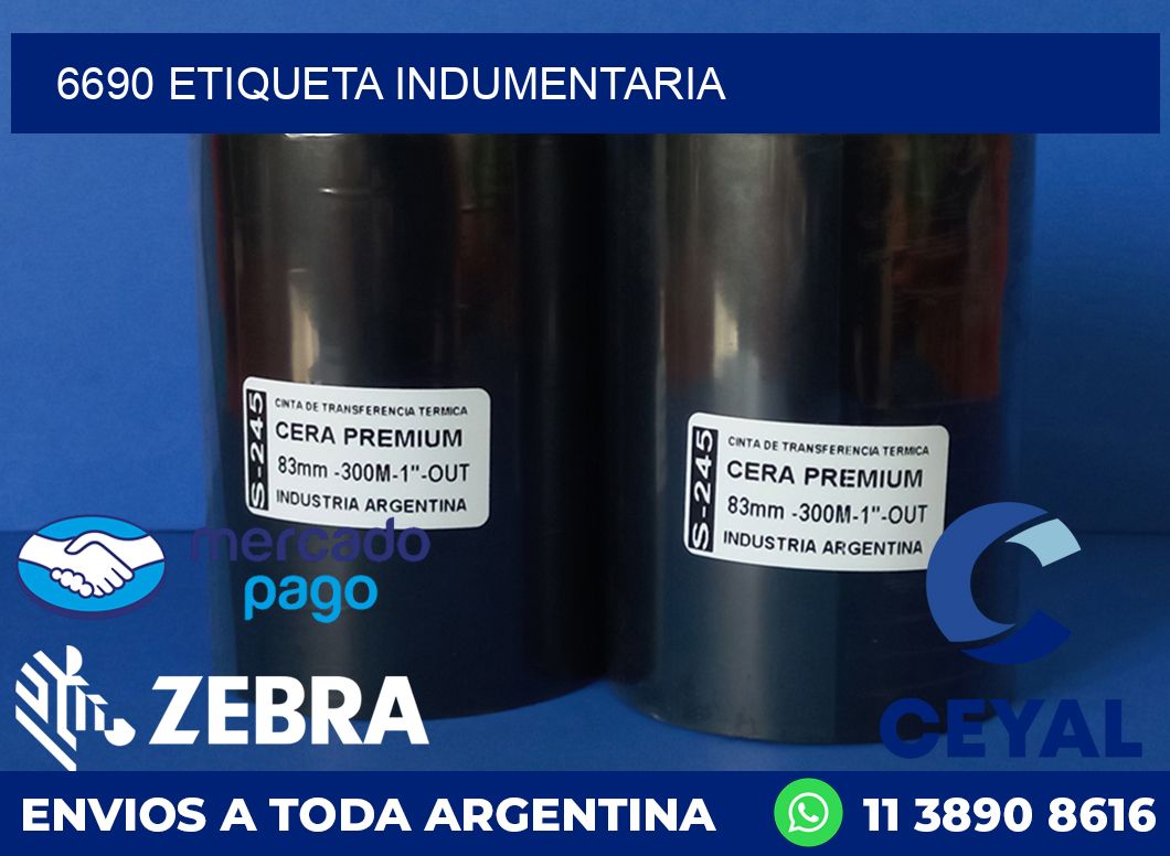 6690 ETIQUETA INDUMENTARIA