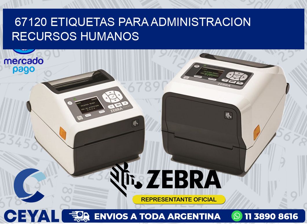67120 ETIQUETAS PARA ADMINISTRACION RECURSOS HUMANOS