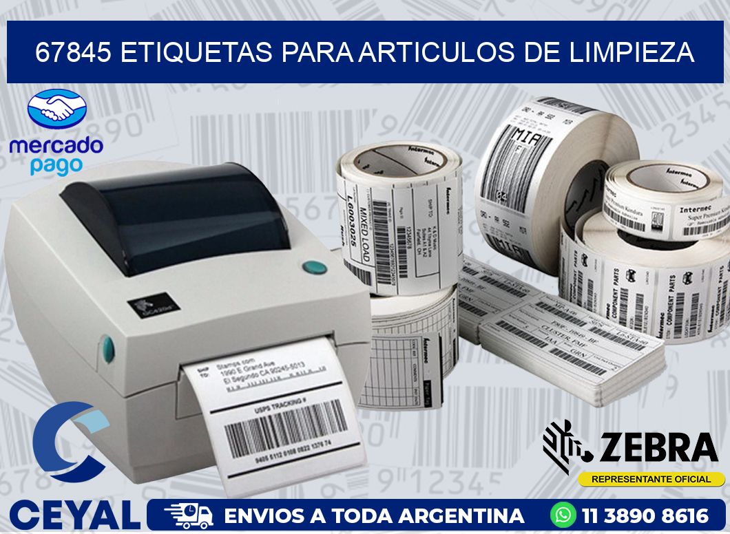 67845 ETIQUETAS PARA ARTICULOS DE LIMPIEZA