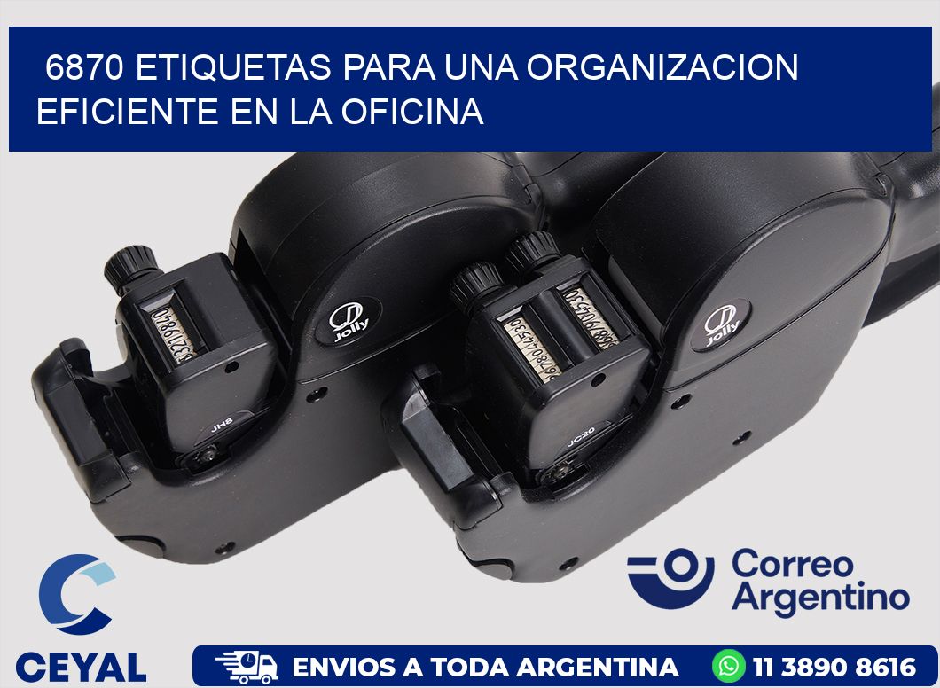 6870 ETIQUETAS PARA UNA ORGANIZACION EFICIENTE EN LA OFICINA