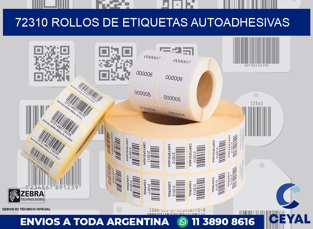 72310 ROLLOS DE ETIQUETAS AUTOADHESIVAS