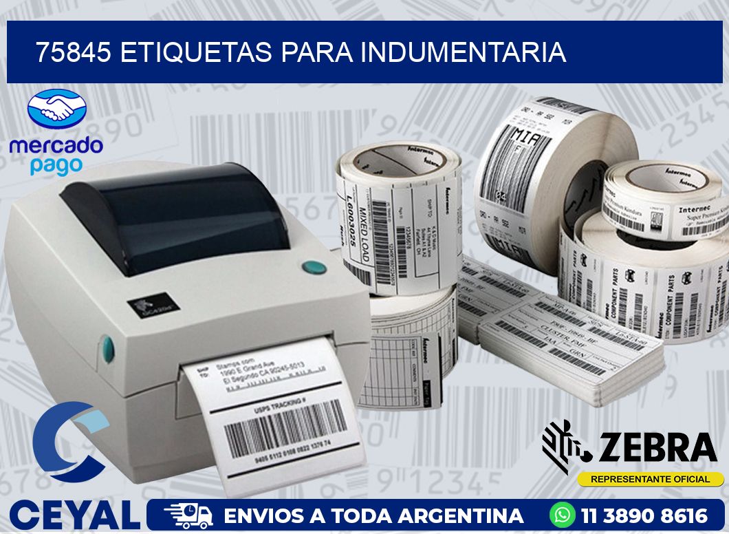 75845 ETIQUETAS PARA INDUMENTARIA