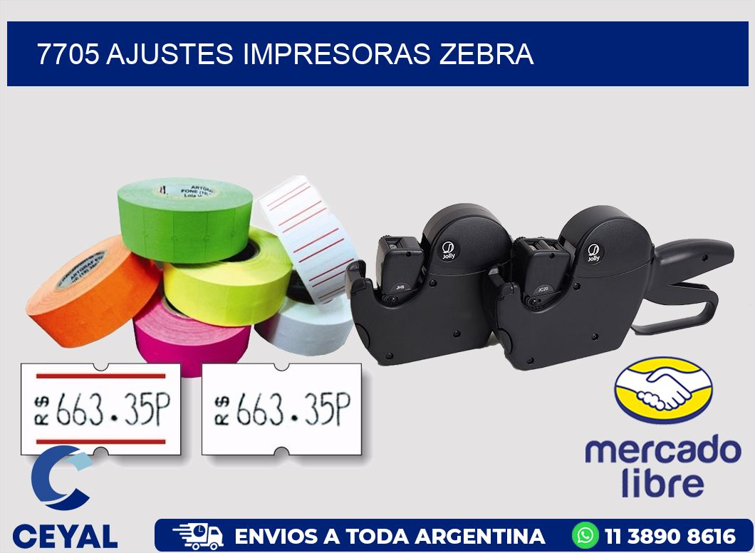 7705 AJUSTES IMPRESORAS ZEBRA