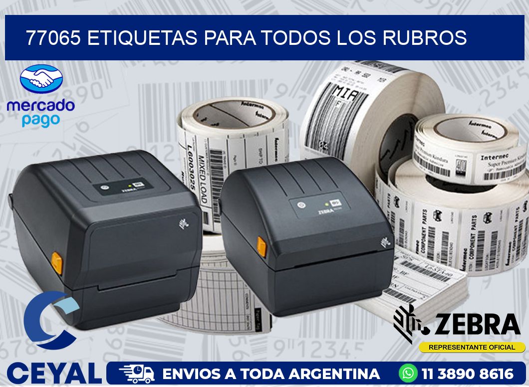 77065 ETIQUETAS PARA TODOS LOS RUBROS