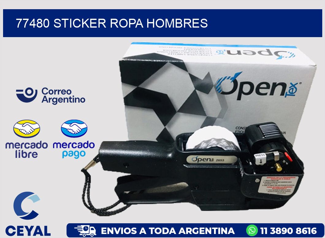 77480 STICKER ROPA HOMBRES