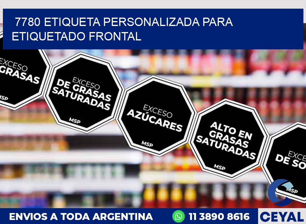 7780 ETIQUETA PERSONALIZADA PARA ETIQUETADO FRONTAL