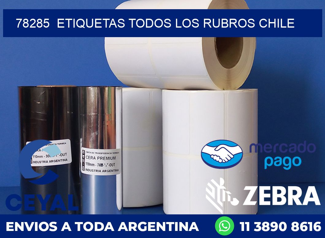 78285  ETIQUETAS TODOS LOS RUBROS CHILE