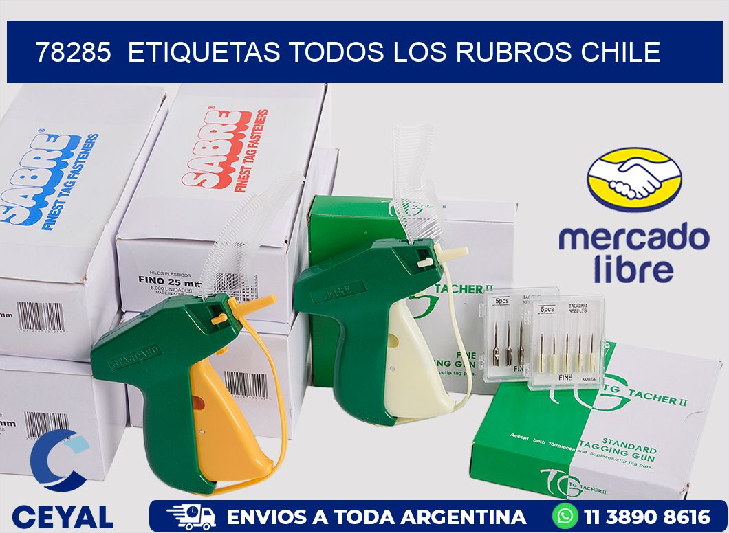78285  ETIQUETAS TODOS LOS RUBROS CHILE
