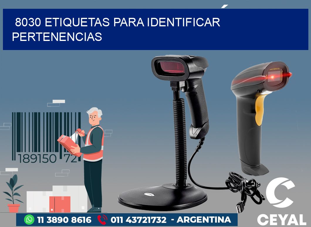 8030 ETIQUETAS PARA IDENTIFICAR PERTENENCIAS