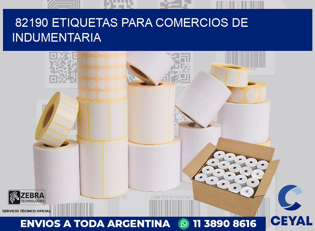 82190 ETIQUETAS PARA COMERCIOS DE INDUMENTARIA