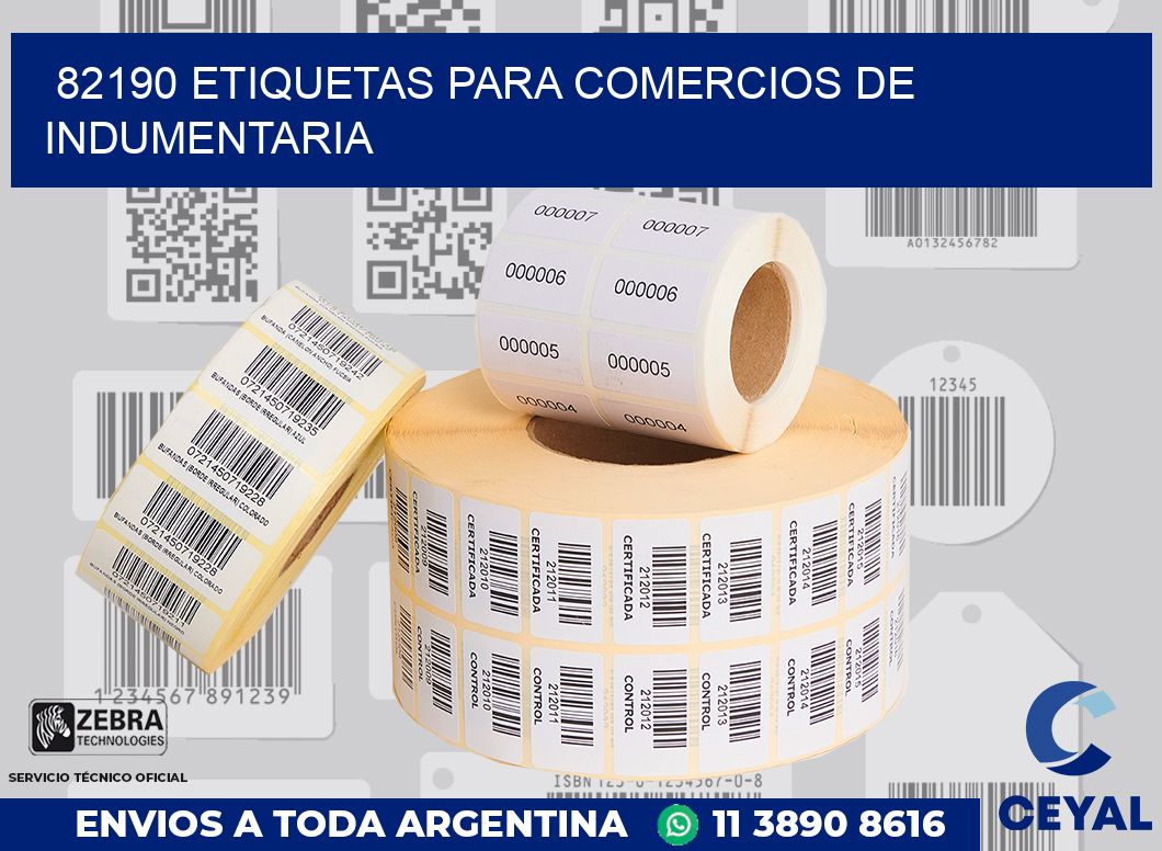 82190 ETIQUETAS PARA COMERCIOS DE INDUMENTARIA