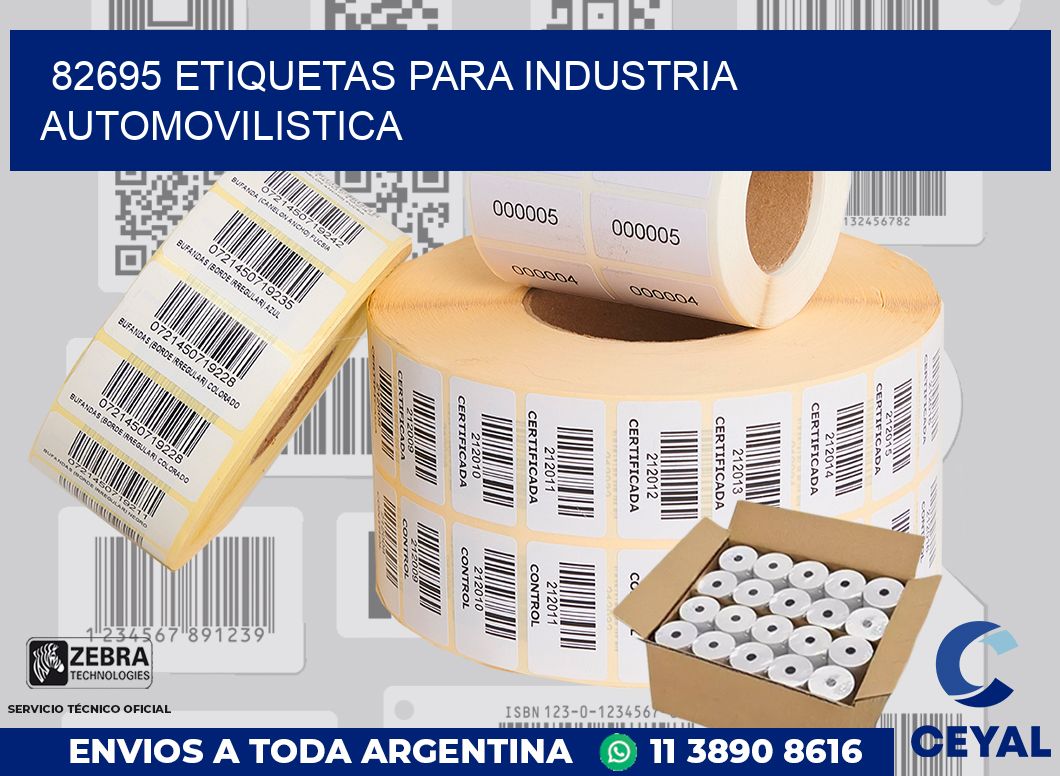 82695 ETIQUETAS PARA INDUSTRIA AUTOMOVILISTICA