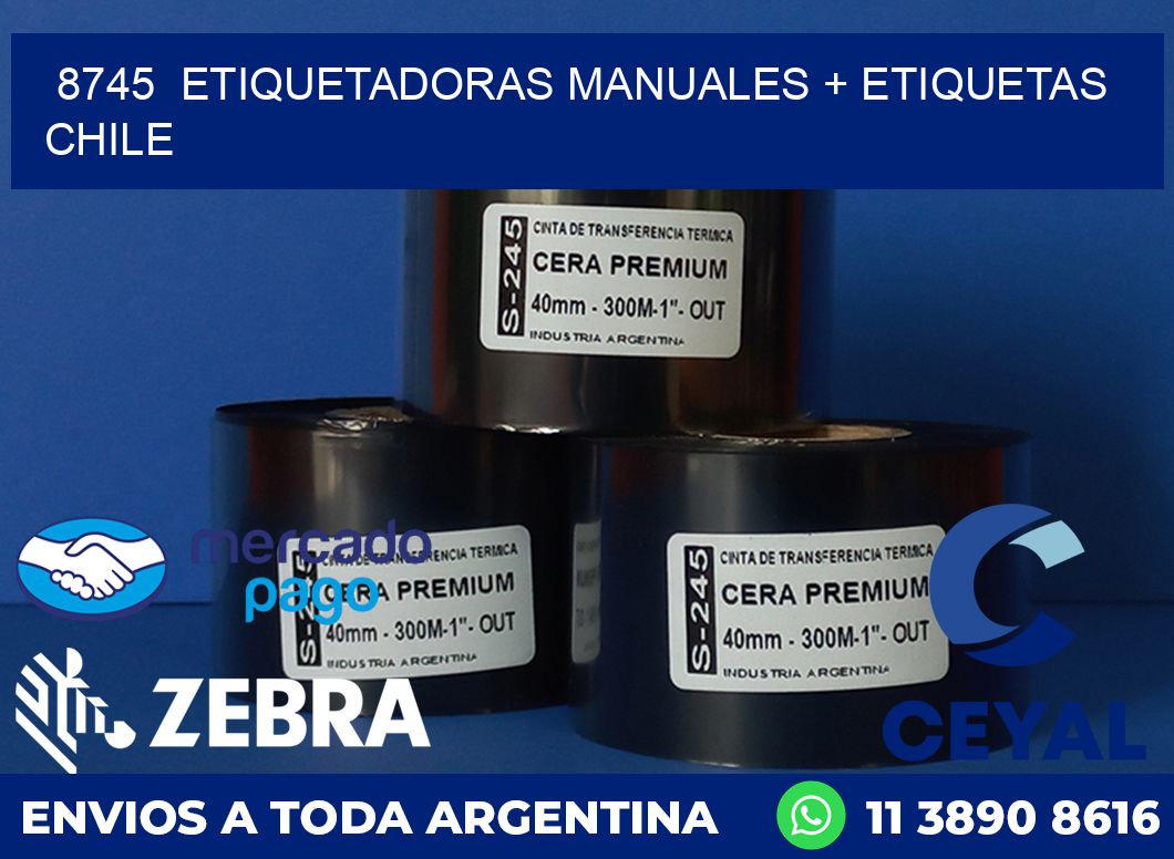 8745  ETIQUETADORAS MANUALES + ETIQUETAS CHILE