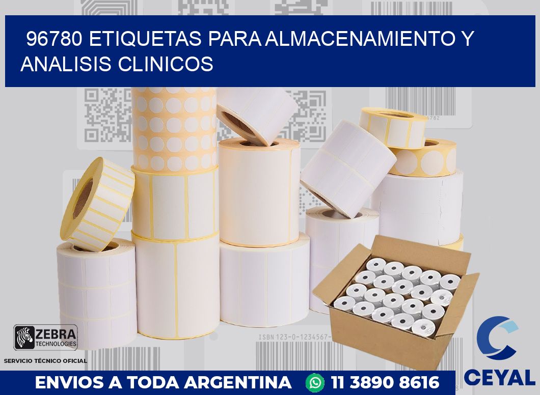 96780 ETIQUETAS PARA ALMACENAMIENTO Y ANALISIS CLINICOS