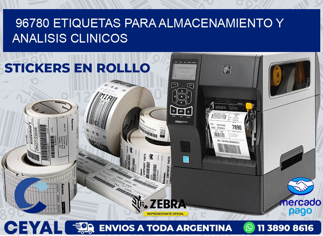 96780 ETIQUETAS PARA ALMACENAMIENTO Y ANALISIS CLINICOS