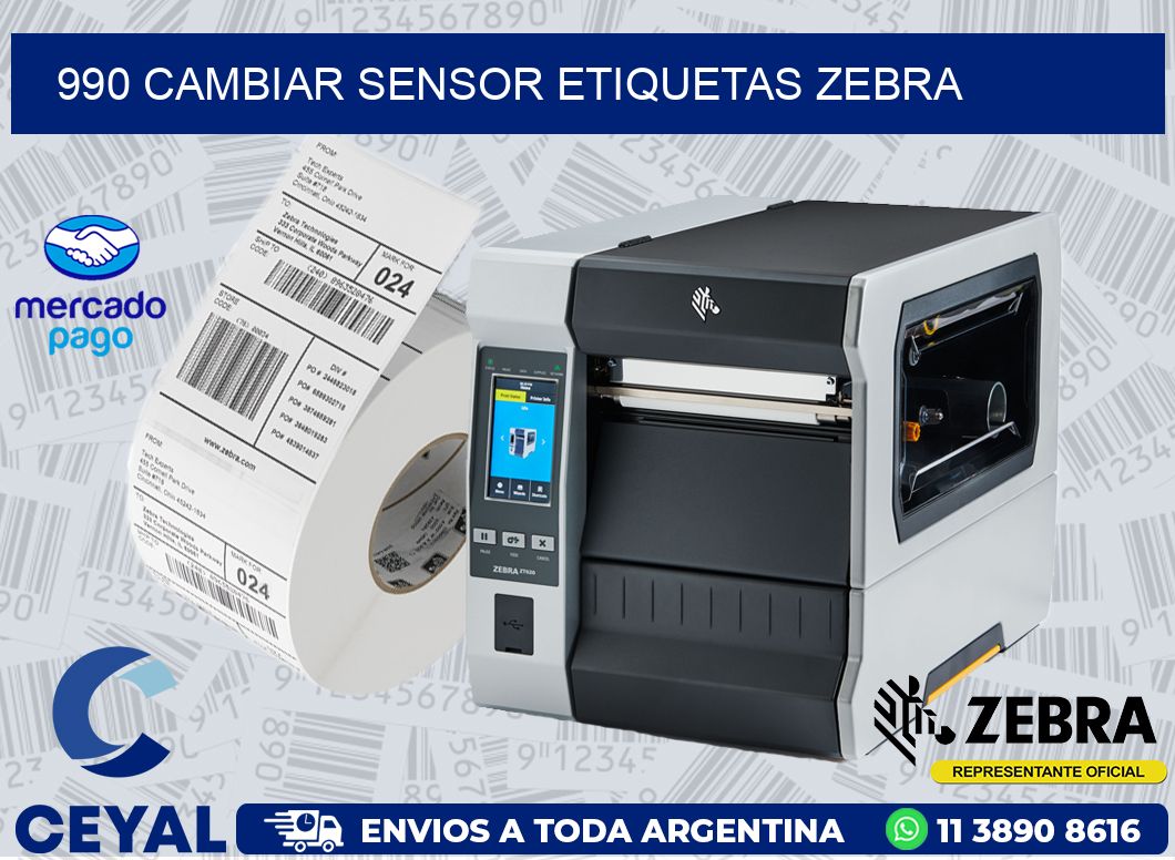 990 CAMBIAR SENSOR ETIQUETAS ZEBRA