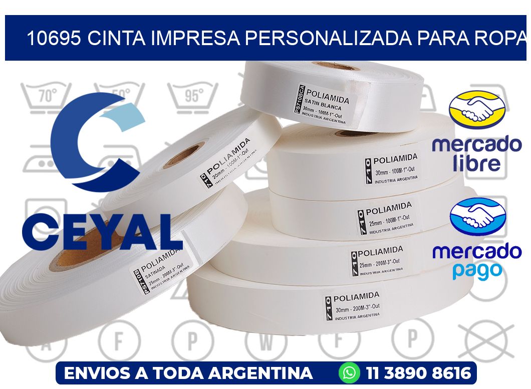 10695 CINTA IMPRESA PERSONALIZADA PARA ROPA