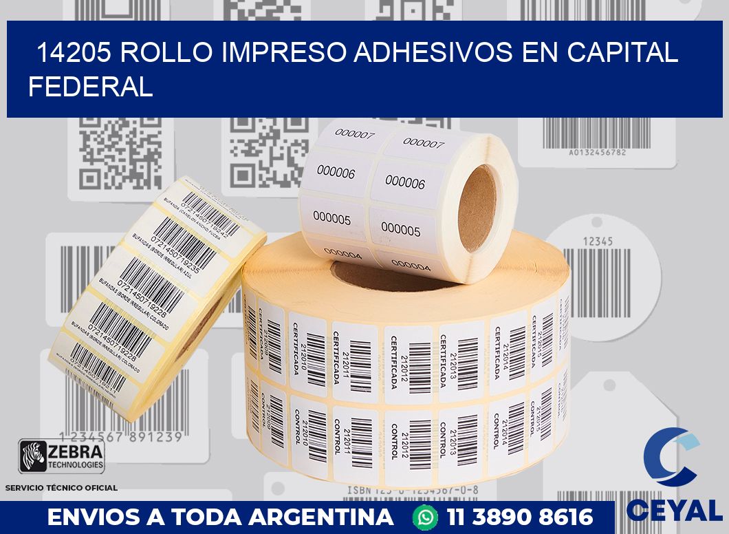 14205 ROLLO IMPRESO ADHESIVOS EN CAPITAL FEDERAL