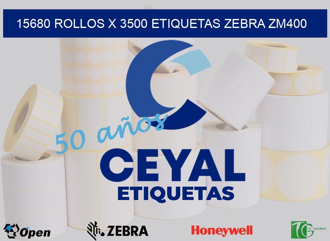 15680 Rollos x 3500 etiquetas zebra zm400