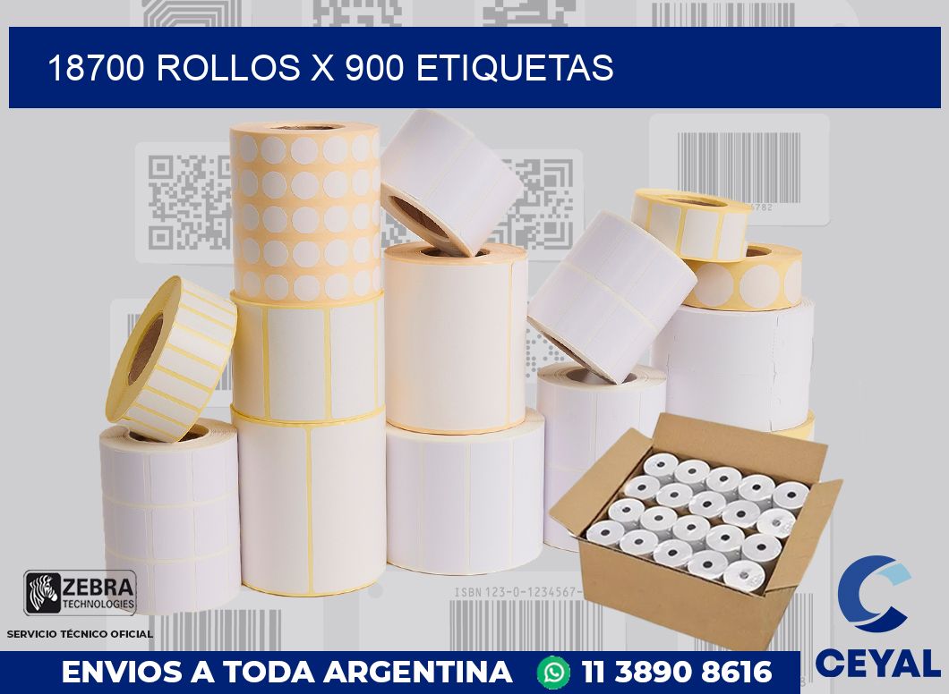 18700 Rollos x 900 etiquetas
