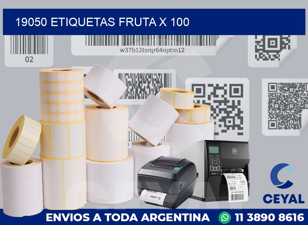 19050 etiquetas fruta x 100