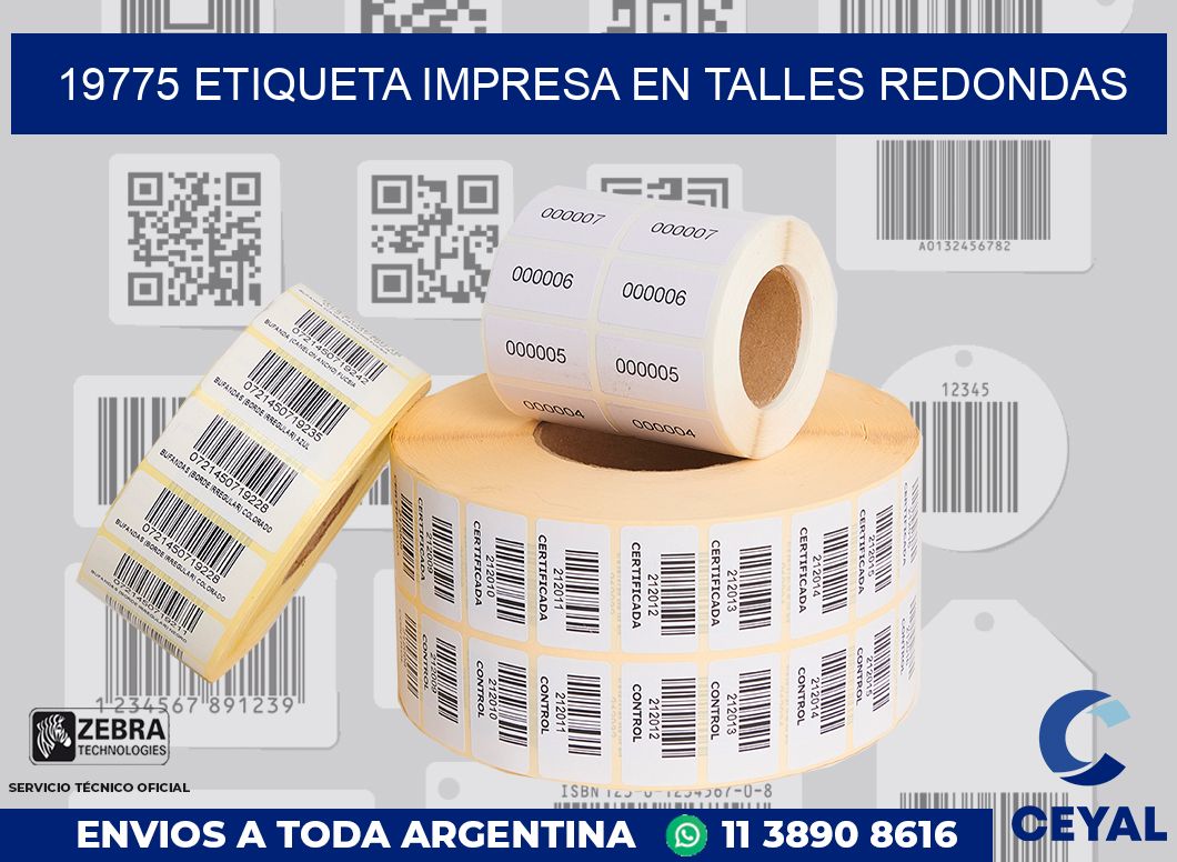 19775 ETIQUETA IMPRESA EN TALLES REDONDAS