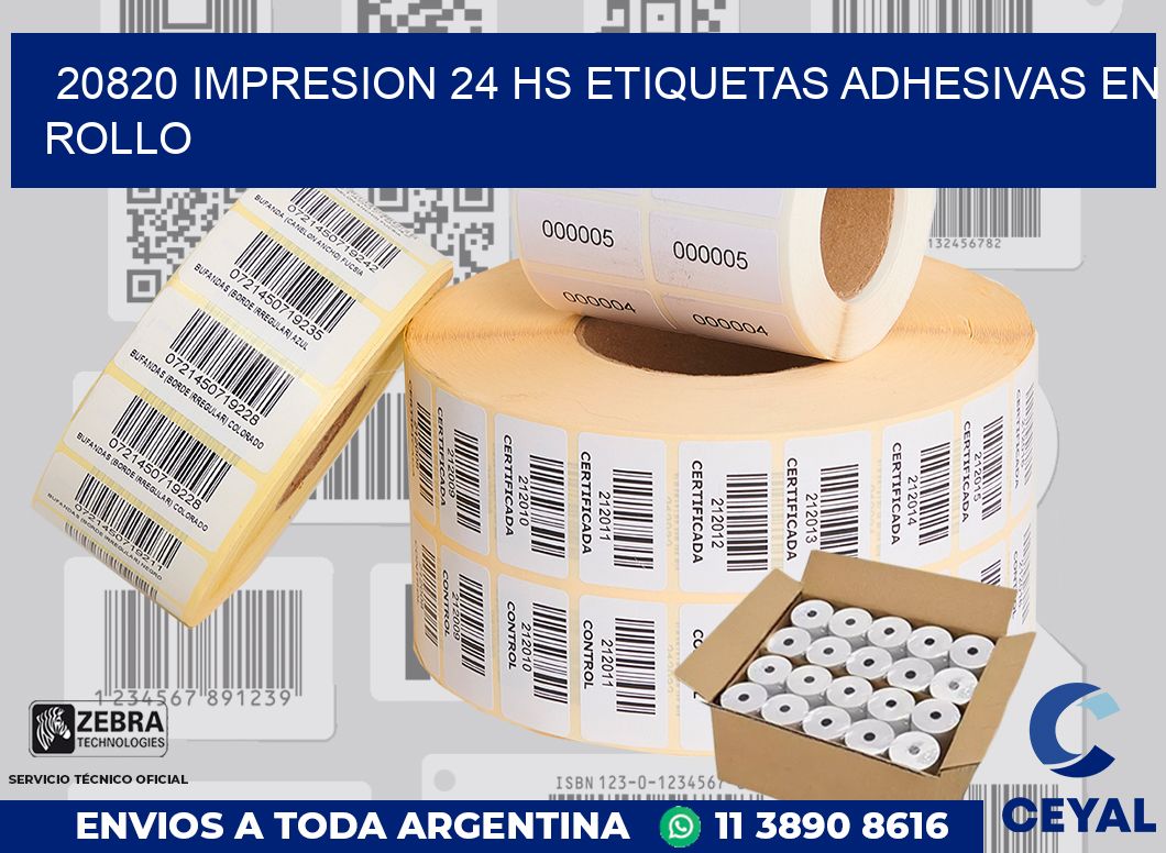 20820 impresion 24 hs etiquetas adhesivas en rollo