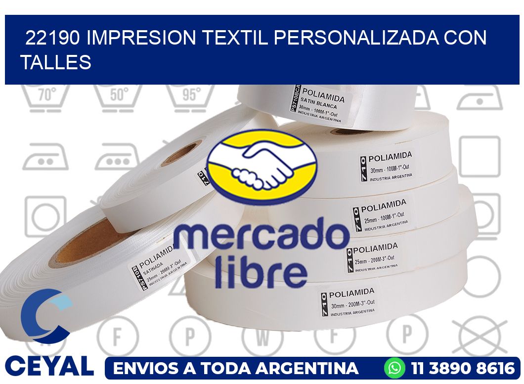 22190 IMPRESION TEXTIL PERSONALIZADA CON TALLES