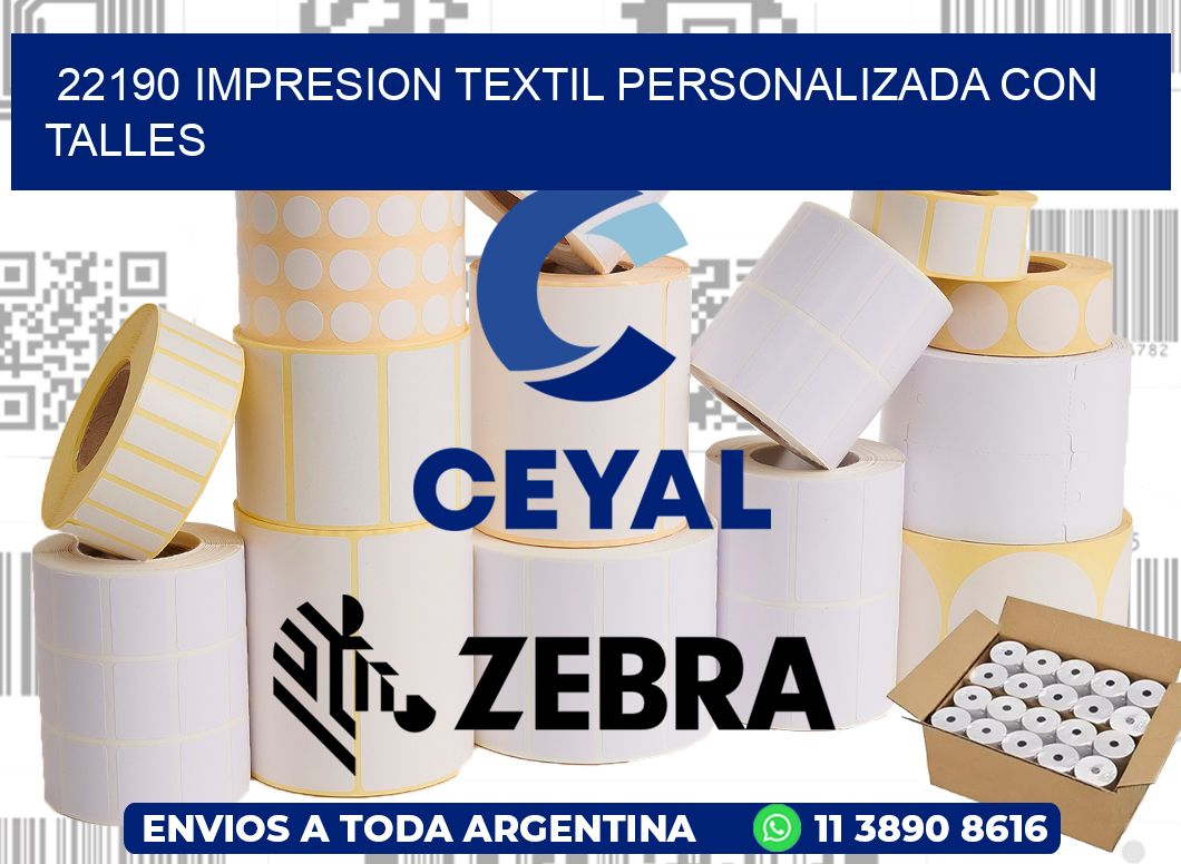 22190 IMPRESION TEXTIL PERSONALIZADA CON TALLES