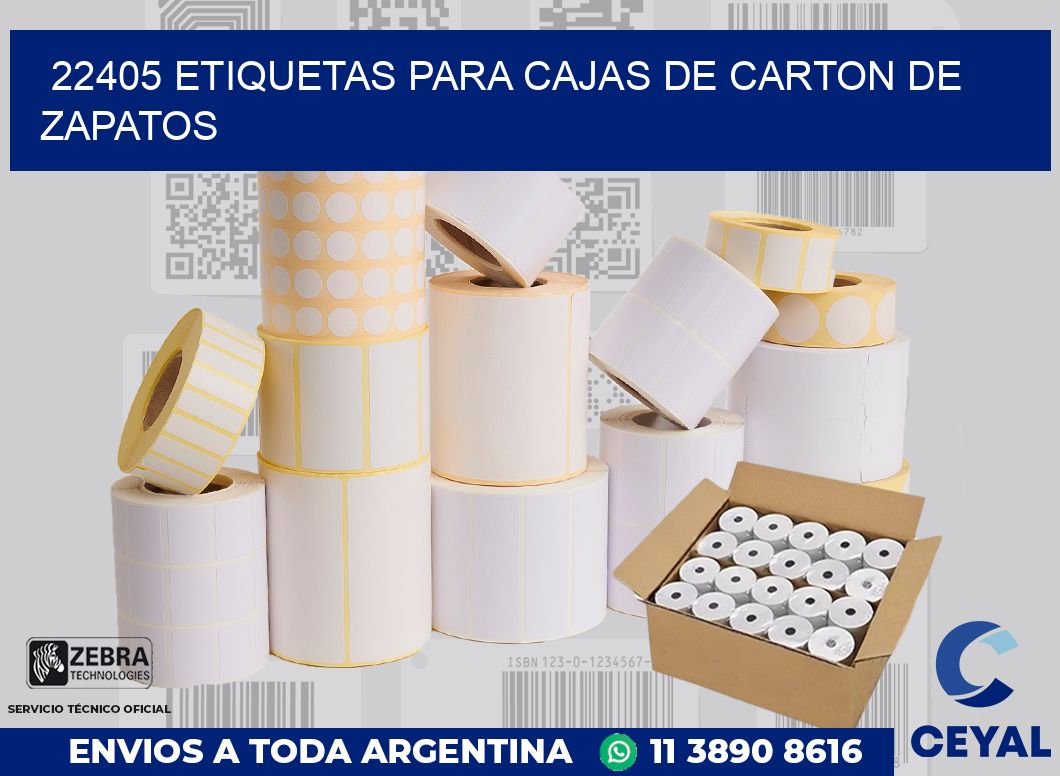 22405 ETIQUETAS PARA CAJAS DE CARTON DE ZAPATOS