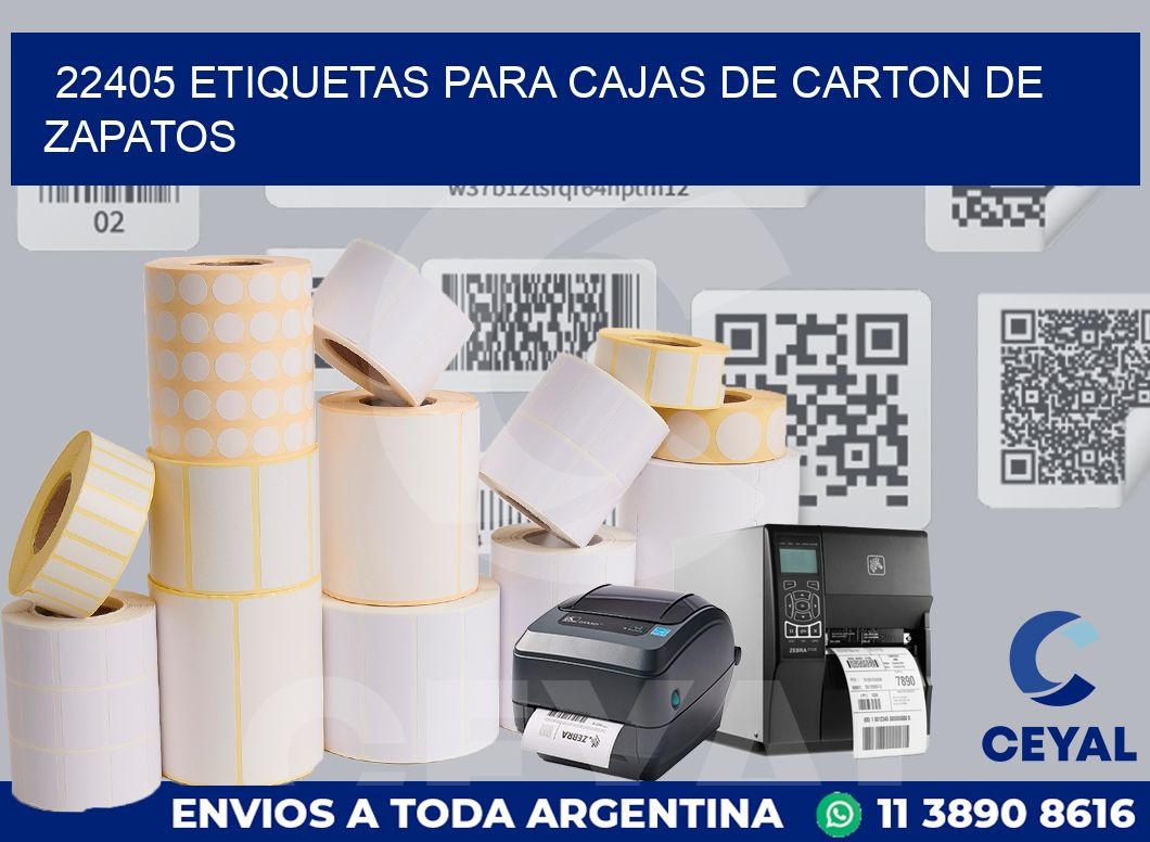 22405 ETIQUETAS PARA CAJAS DE CARTON DE ZAPATOS