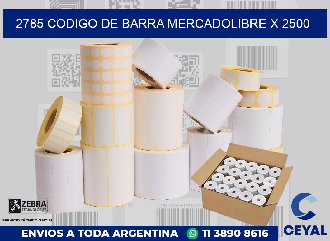 2785 codigo de barra mercadolibre x 2500