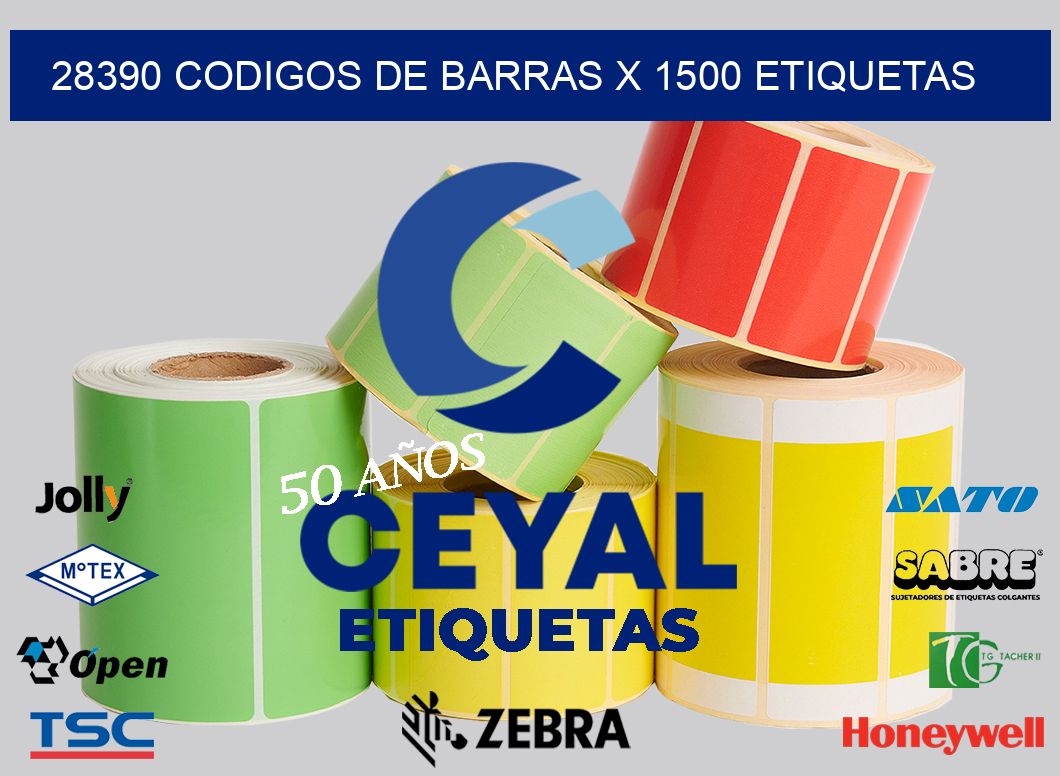 28390 codigos de barras x 1500 etiquetas