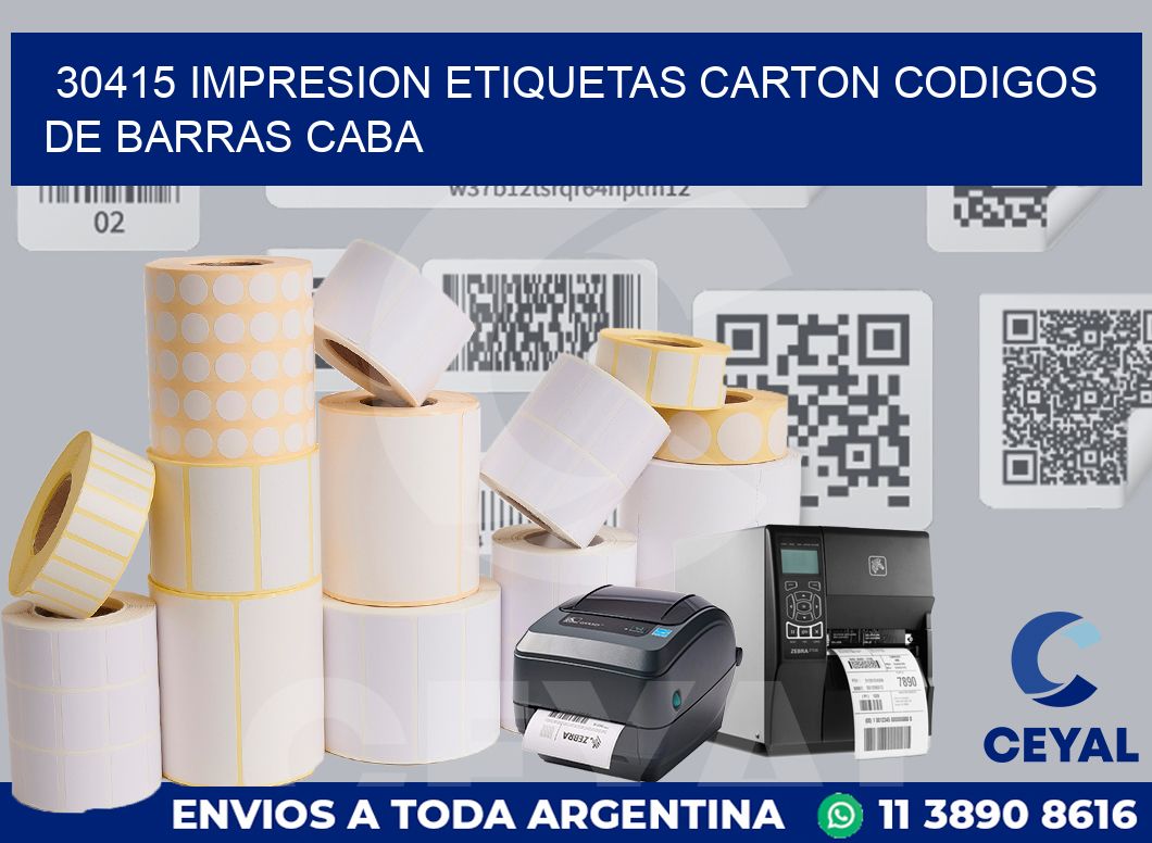 30415 IMPRESION ETIQUETAS CARTON CODIGOS DE BARRAS CABA