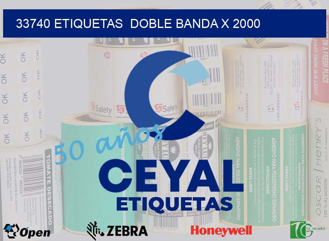 33740 etiquetas  doble banda x 2000