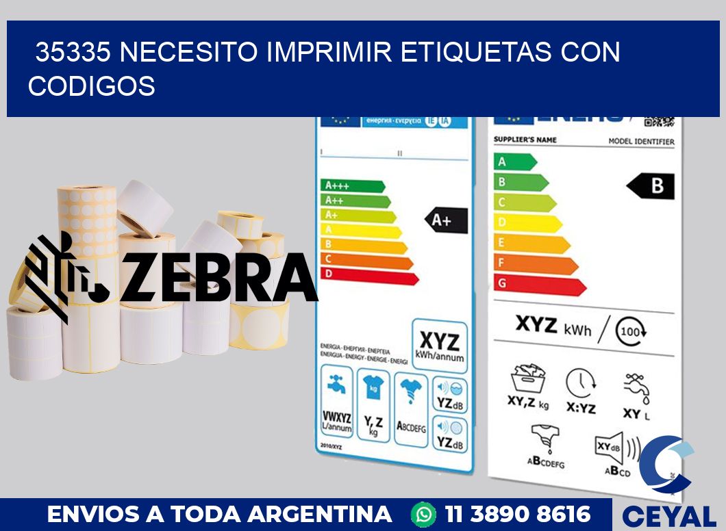 35335 NECESITO IMPRIMIR ETIQUETAS CON CODIGOS