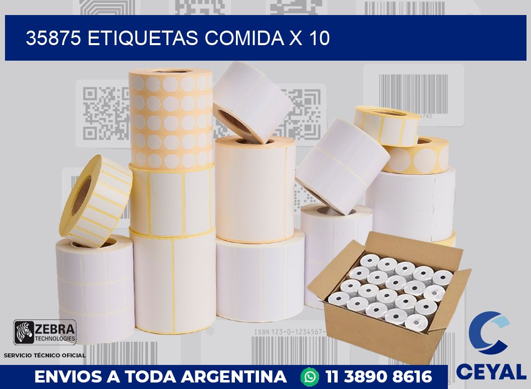 35875 etiquetas comida x 10