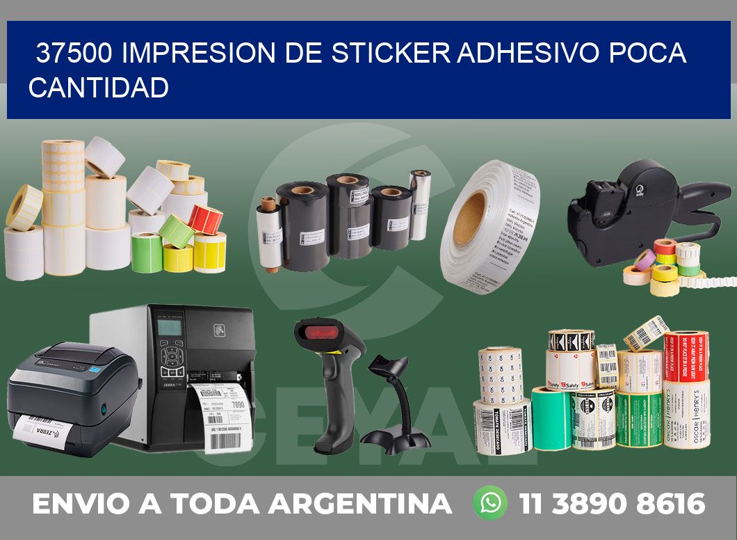 37500 IMPRESION DE STICKER ADHESIVO POCA CANTIDAD