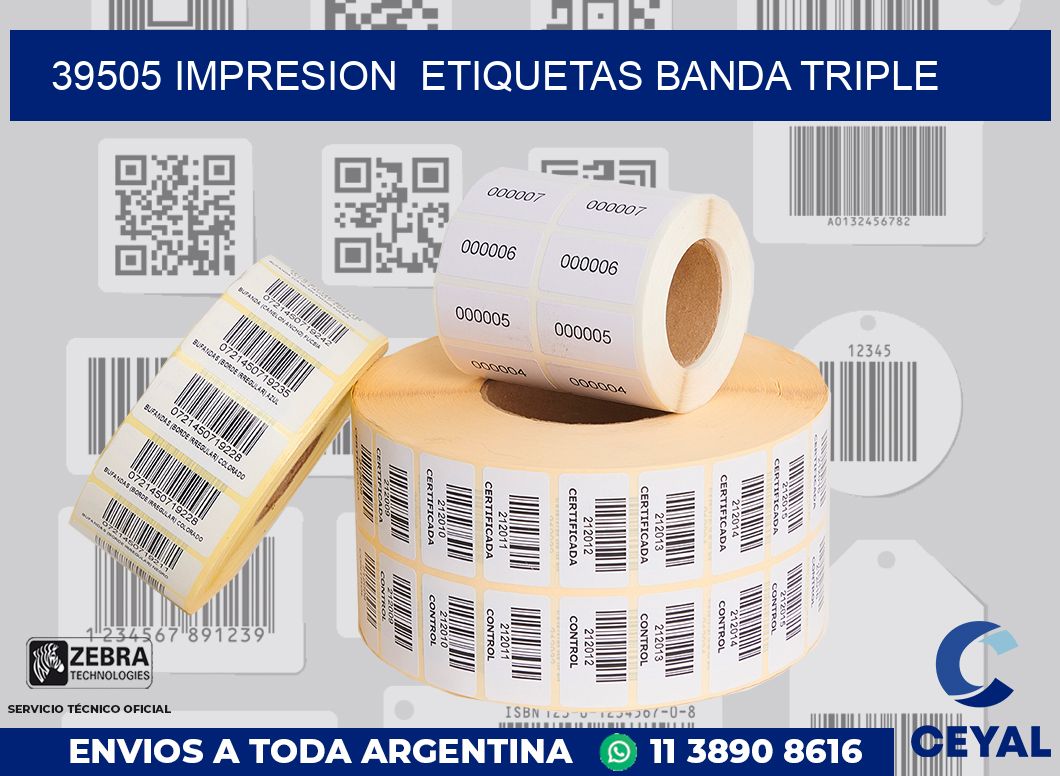 39505 impresion  etiquetas banda triple