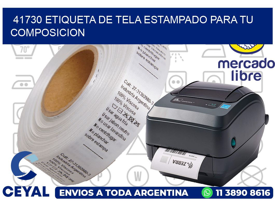 41730 ETIQUETA DE TELA ESTAMPADO PARA TU COMPOSICION