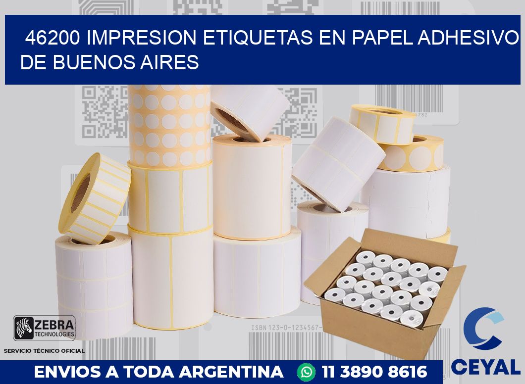 46200 IMPRESION ETIQUETAS EN PAPEL ADHESIVO DE BUENOS AIRES