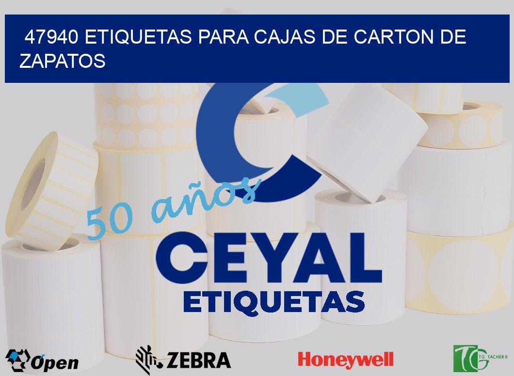 47940 ETIQUETAS PARA CAJAS DE CARTON DE ZAPATOS