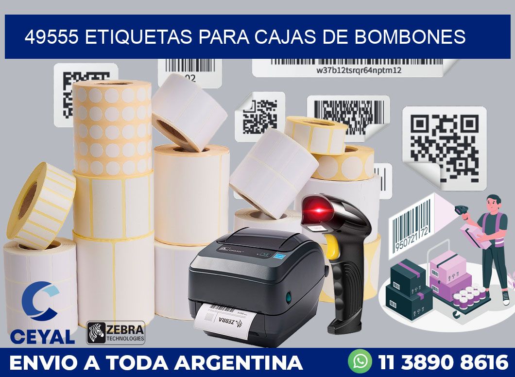 49555 ETIQUETAS PARA CAJAS DE BOMBONES