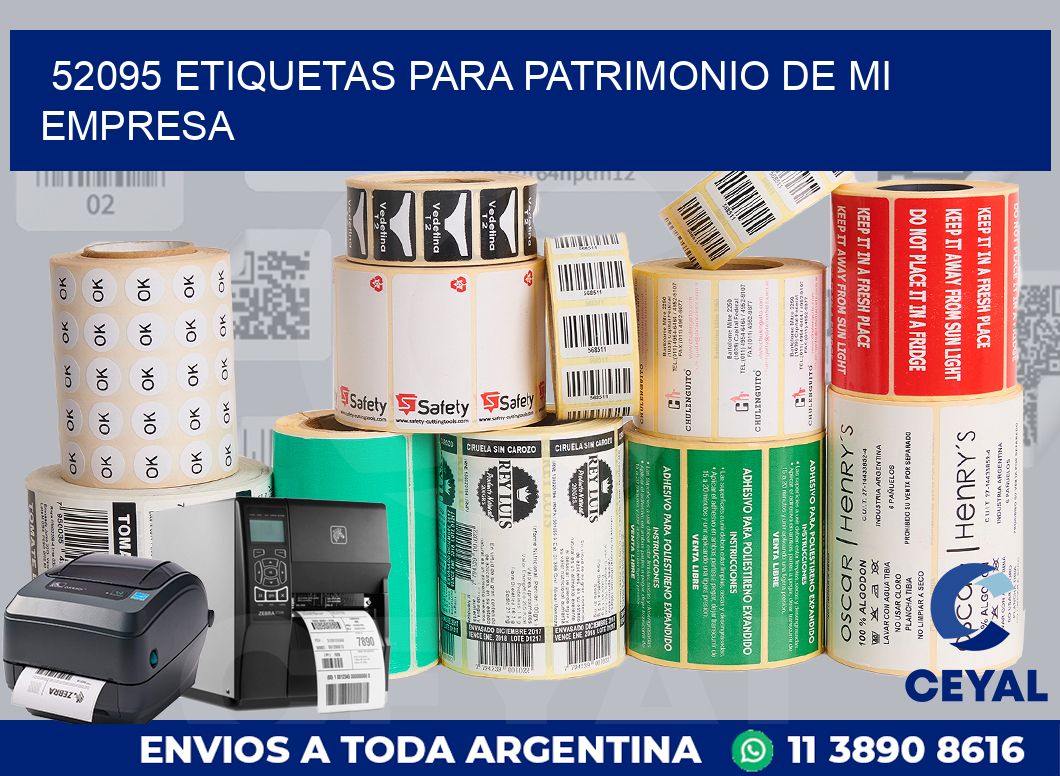 52095 ETIQUETAS PARA PATRIMONIO DE MI EMPRESA