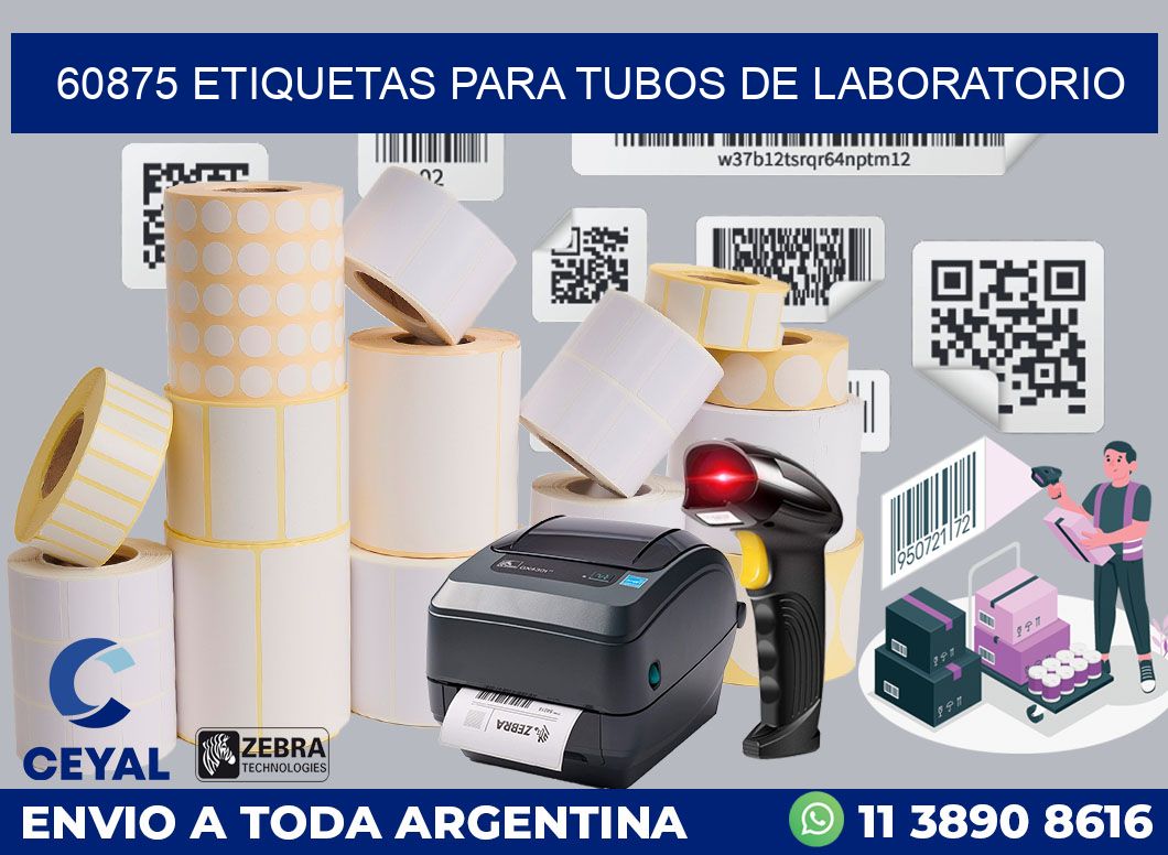 60875 ETIQUETAS PARA TUBOS DE LABORATORIO