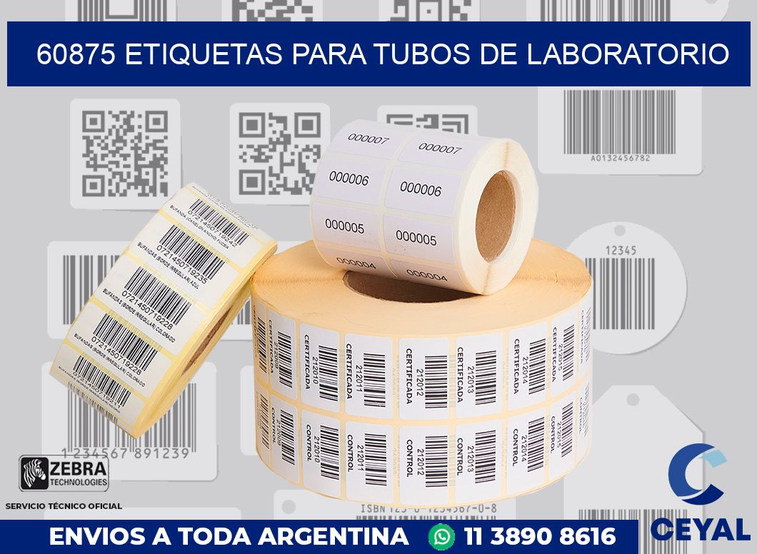 60875 ETIQUETAS PARA TUBOS DE LABORATORIO