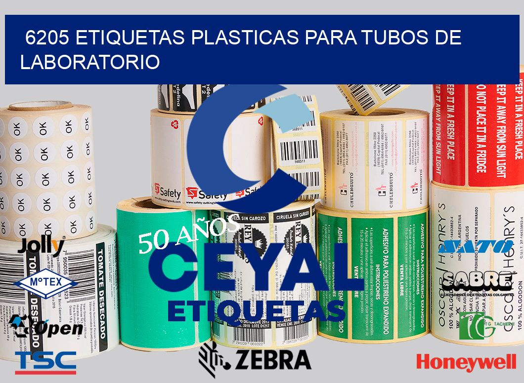 6205 ETIQUETAS PLASTICAS PARA TUBOS DE LABORATORIO