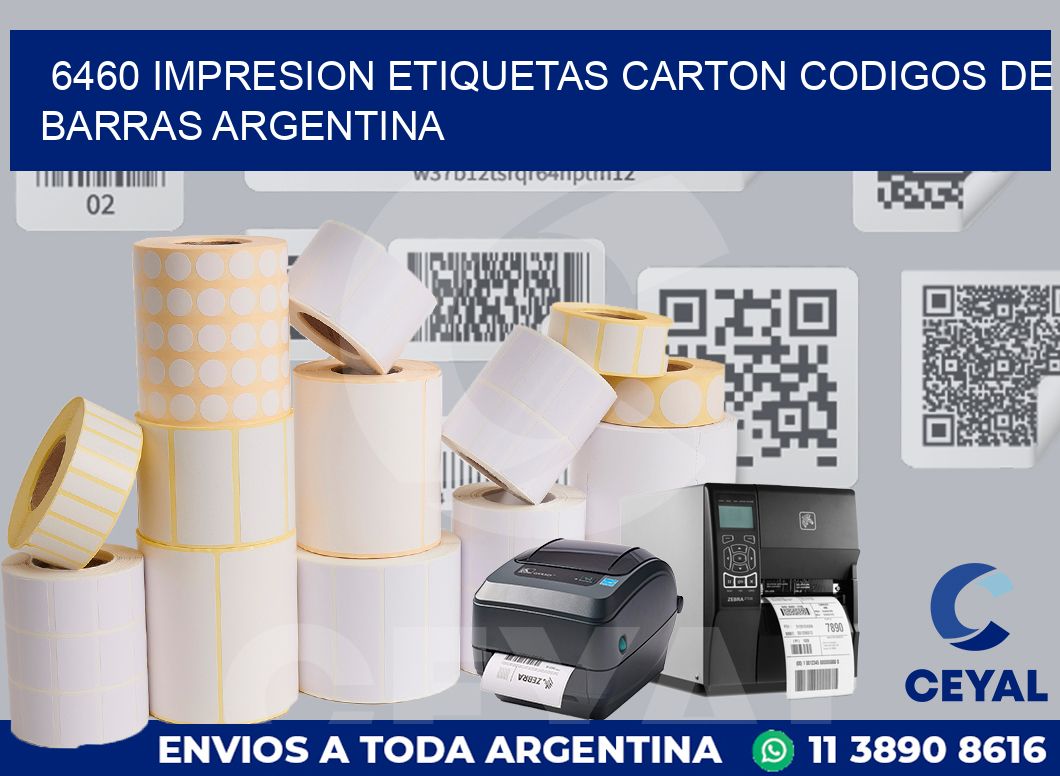 6460 IMPRESION ETIQUETAS CARTON CODIGOS DE BARRAS ARGENTINA