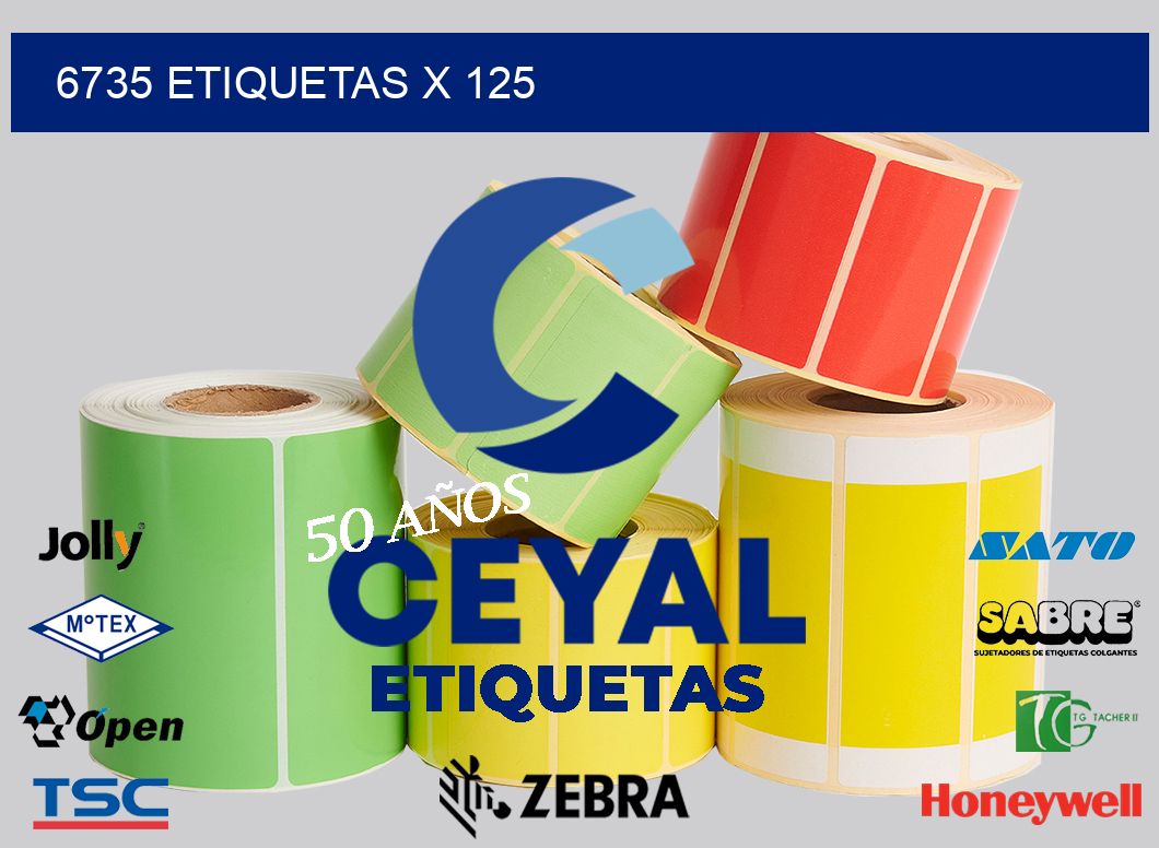 6735 Etiquetas x 125