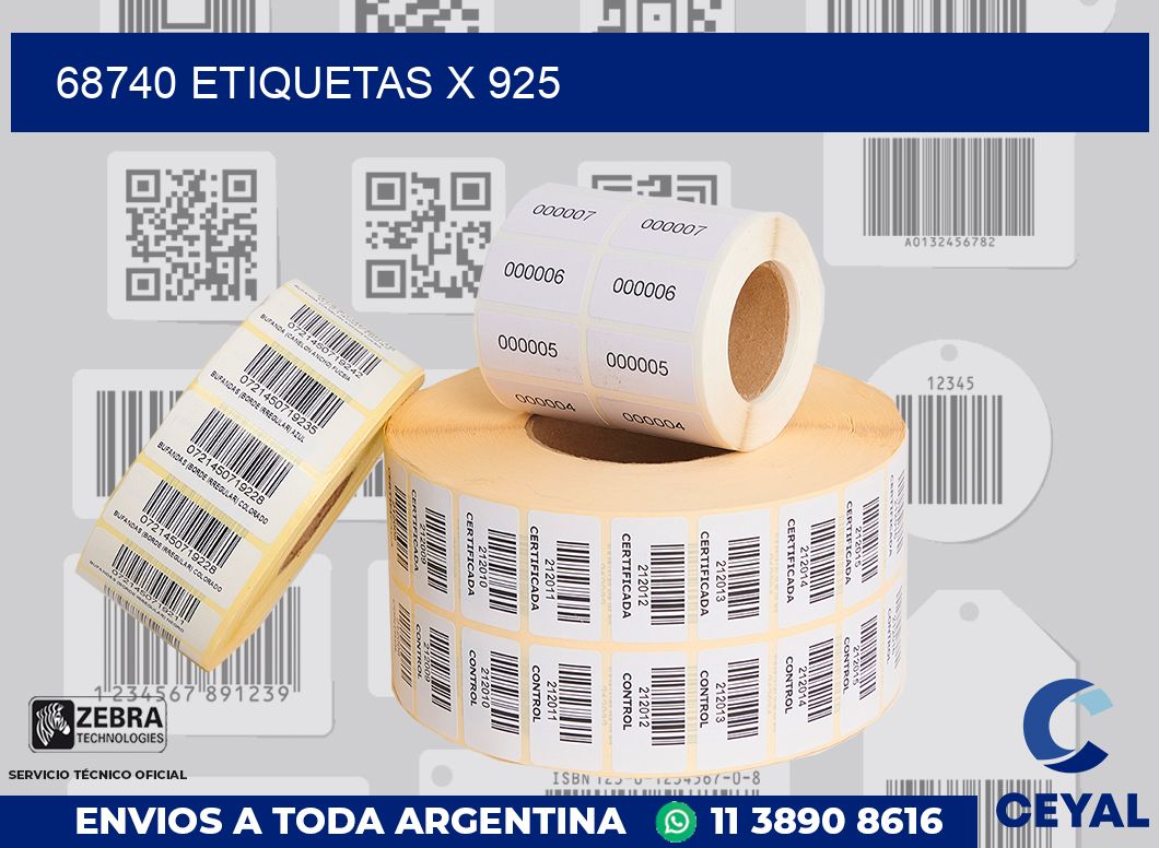 68740 Etiquetas x 925